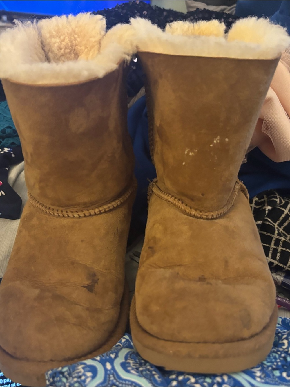 UGG Kids Chestnut Shearling-Lined Boots